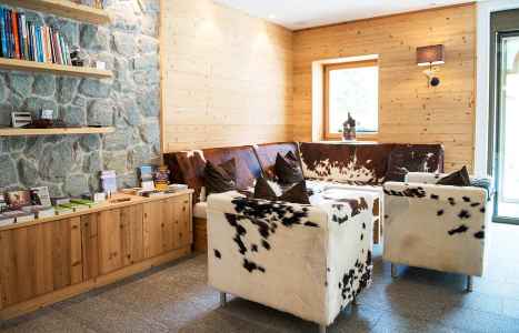Reading corner and lounge at Hotel Chalet Dlaces